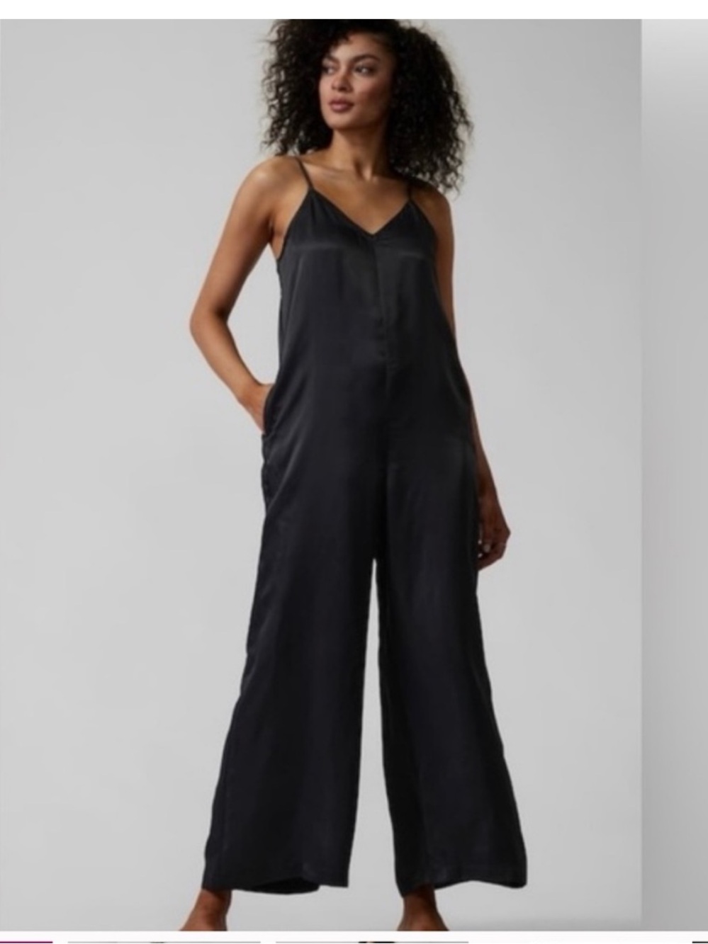 Athleta Black Calm And Cool Sleep Romper 
Sz Medium - One piece  Loungewear